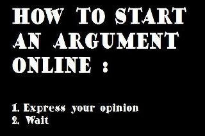 how to start an argument online