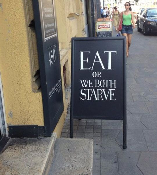funny restaurant sign